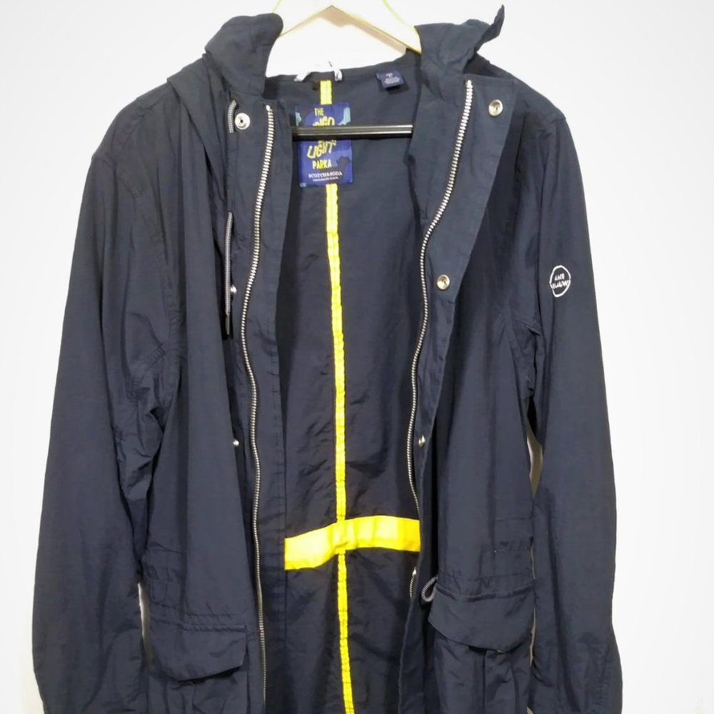 Scotch & Soda Men's Indigo Lamp Light Parka Jacket